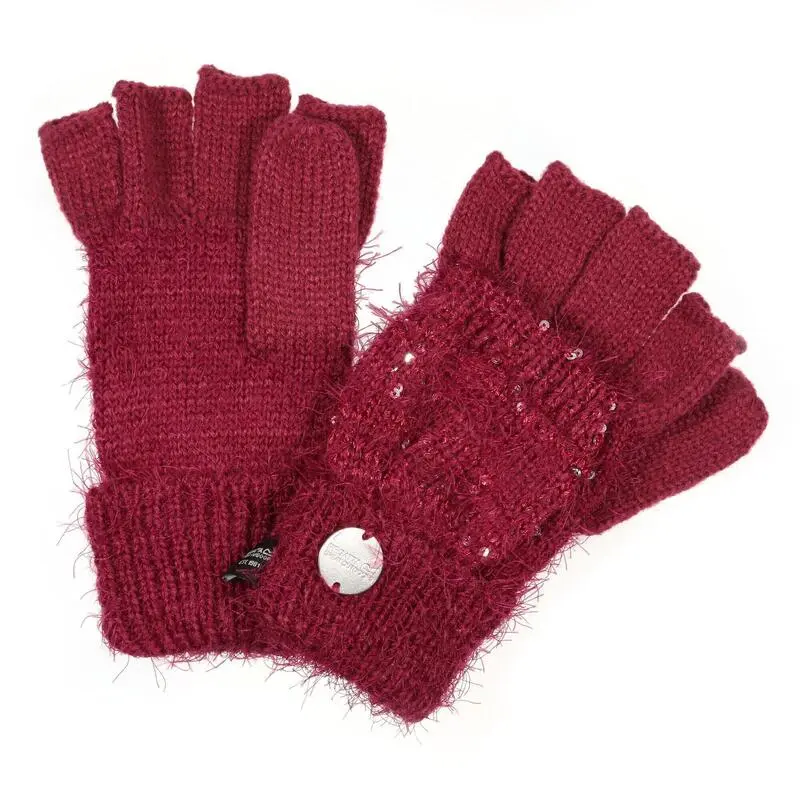 Regatta Guantes De Invierno Heddie Lux De Punto Niñas Lila Escarcha - Imagen 5