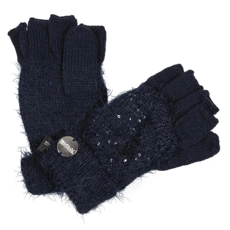 Regatta Guantes De Invierno Heddie Lux De Punto Niñas Lila Escarcha - Imagen 4