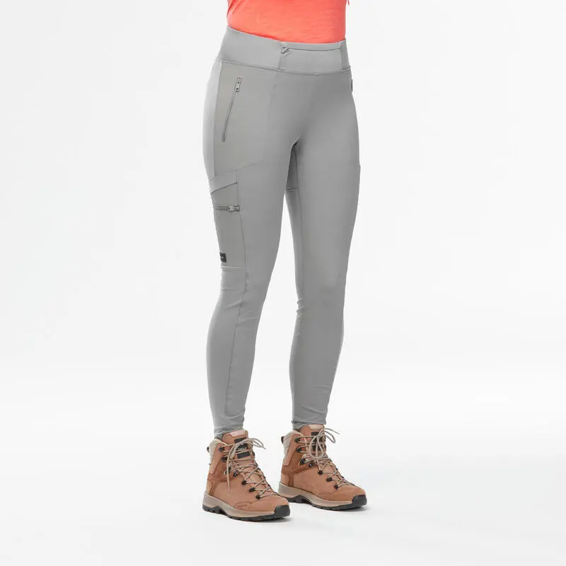 Forclaz LEGGINGS DE TREKKING Y VIAJE RESISTENTES - TRAVEL 500 - GRIS CLARO - MUJER - Imagen 2