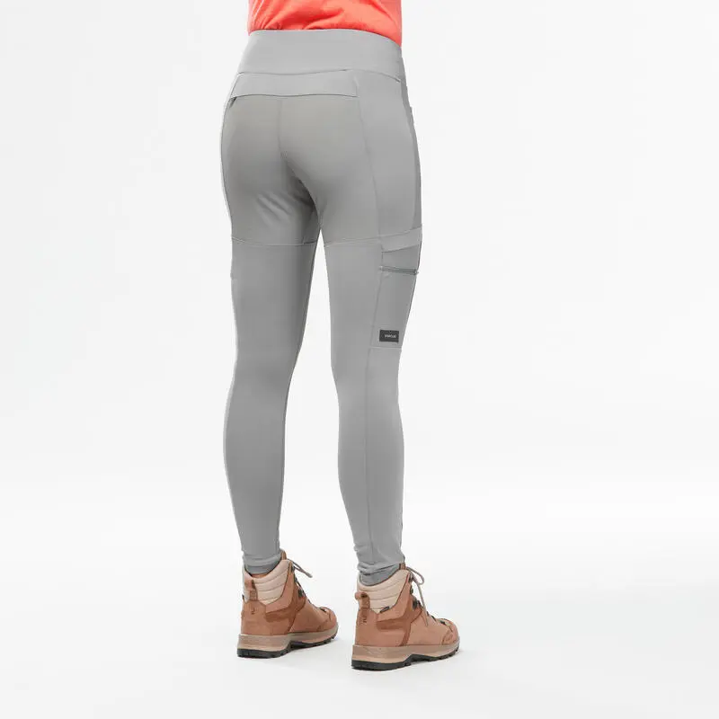 Forclaz LEGGINGS DE TREKKING Y VIAJE RESISTENTES - TRAVEL 500 - GRIS CLARO - MUJER - Imagen 3