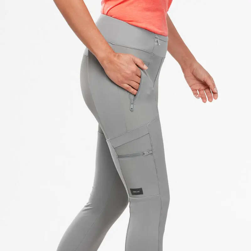 Forclaz LEGGINGS DE TREKKING Y VIAJE RESISTENTES - TRAVEL 500 - GRIS CLARO - MUJER - Imagen 4