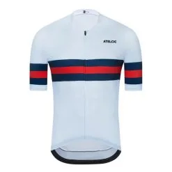 Maillot De Ciclismo Manga Corta Verano Hombre Atelcic KIBO E9 Blanco