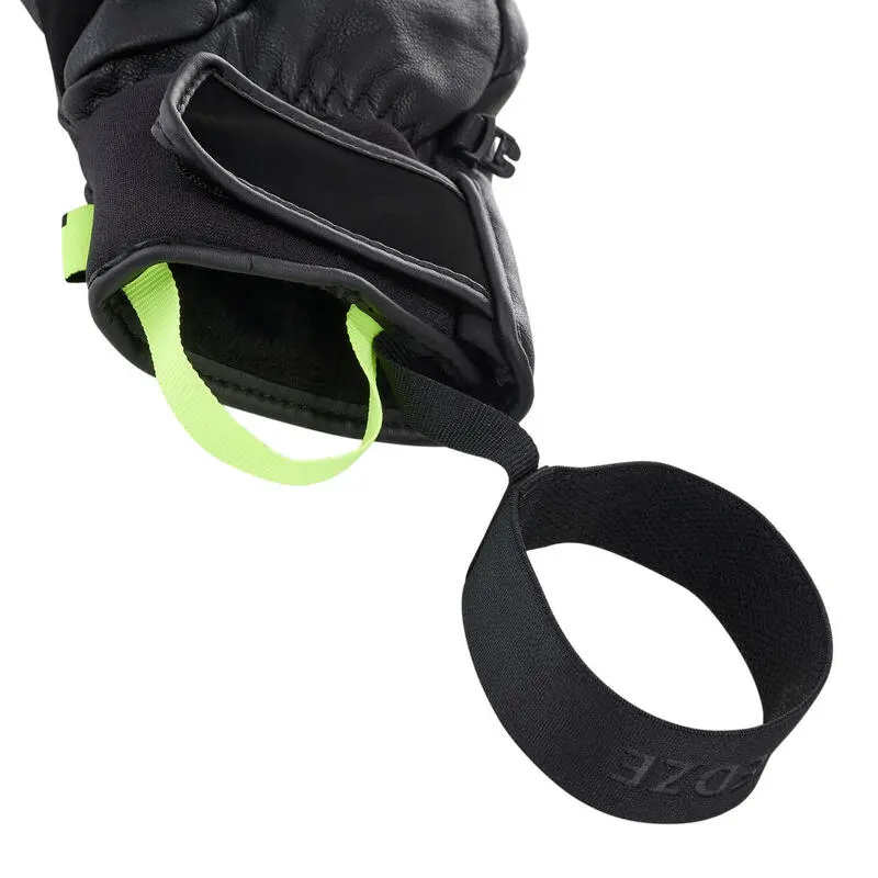 WEDZE Manoplas Térmicas De Esquí Y Nieve Piel Impermeables Adulto Lobster 900 Negro - Imagen 5