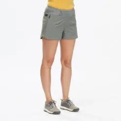 Pantalón Corto De Montaña Y Trekking Mujer Forclaz Travel 500 Verde