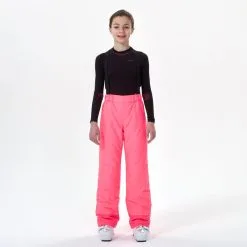 Pantalón De Esquí Y Nieve Niños 7-15 Años Wedze SKI PA 100 Rosa