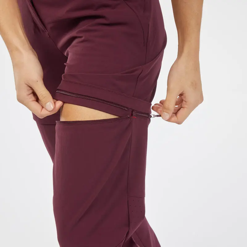 Pantalón Desmontable Montaña Y Trekking Mujer Quechua MH550 Granate - Imagen 5