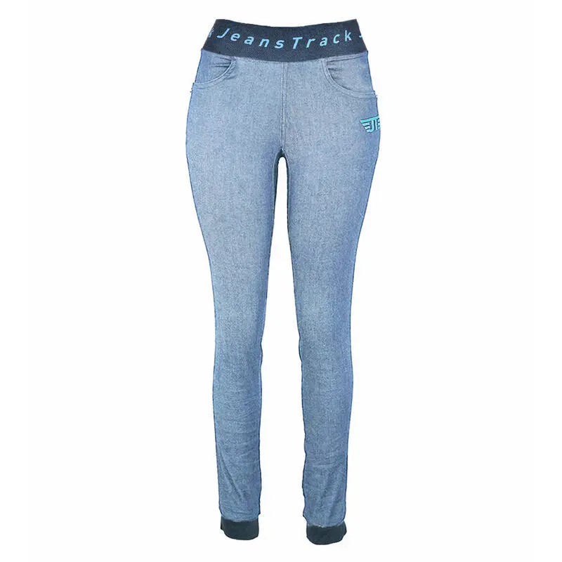 Pantalón Escalada Para Mujer Jeanstrack Dena Jeans Dirty Azul - Imagen 6
