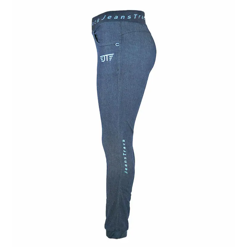 Pantalón Escalada Para Mujer Jeanstrack Dena Jeans Dirty Azul - Imagen 2