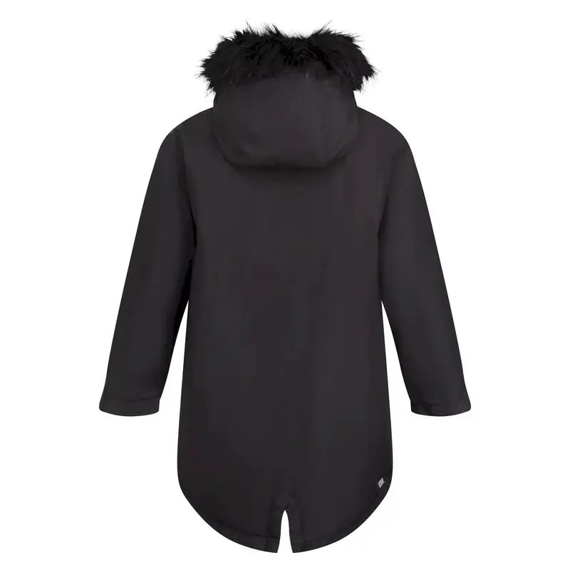 Regatta Parka Adelyn Para Niños/Niñas Negro - Imagen 2