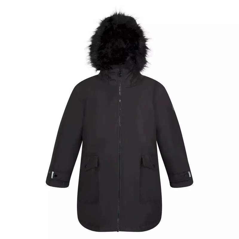 Regatta Parka Adelyn Para Niños/Niñas Negro