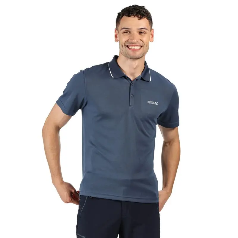 Regatta Polo Maverick V Activo Para Hombre Denim Oscuro