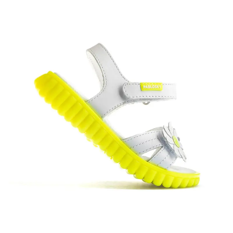 Sandalias De Marcha Deportiva De Piel De Niña PABLOSKY En Blanco - Imagen 5