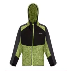 Regatta Sudadera Con Cremallera Dissolver VI Jaspeada De Polar Para Niños/Niñas Negro,