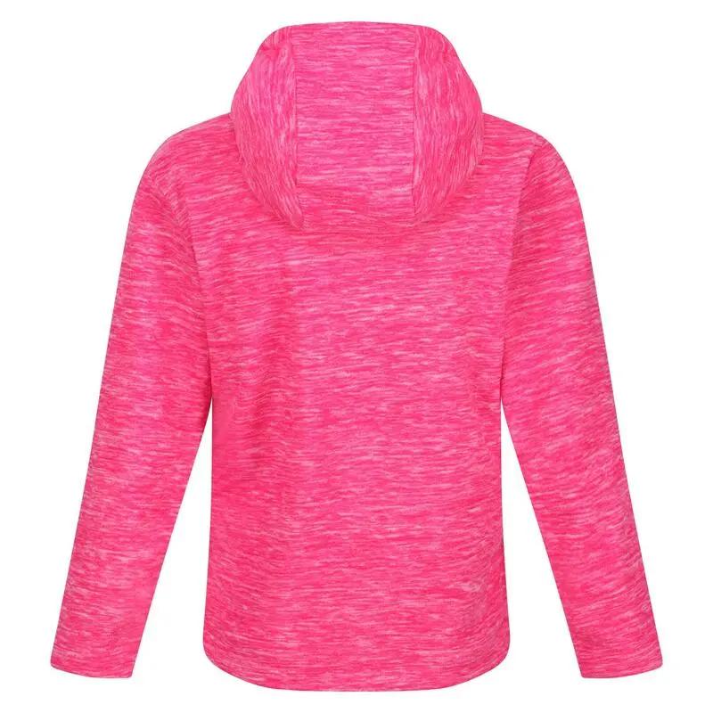 Regatta Sudadera Kalina Jaspeada De Polar Niñas Rosa Fusión - Imagen 2