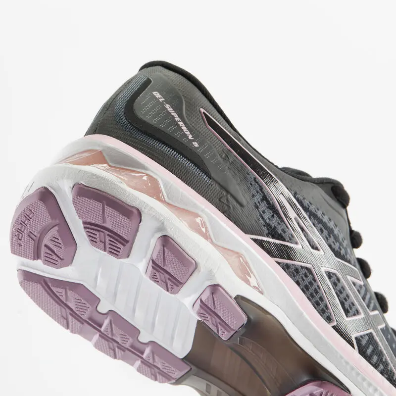 Zapatillas Running Asics Gel Superion 5 Mujer Negro Rosa - Imagen 4